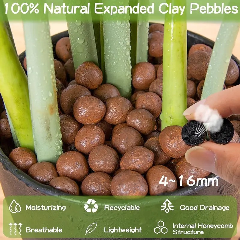 1LB Reusable Hydroponic Clay P - Clay Pebble Growing 评论和价格