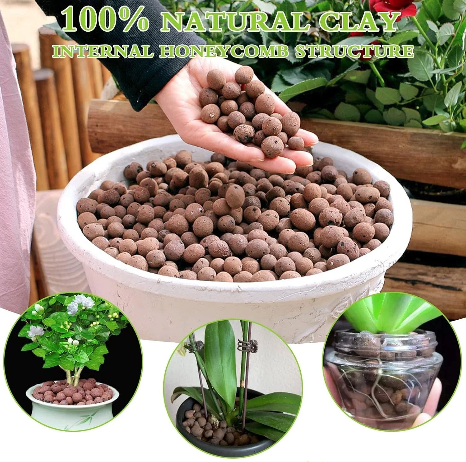 1L Natural Expanded Clay Pebbl - Clay Pebble Growing 评论和价格